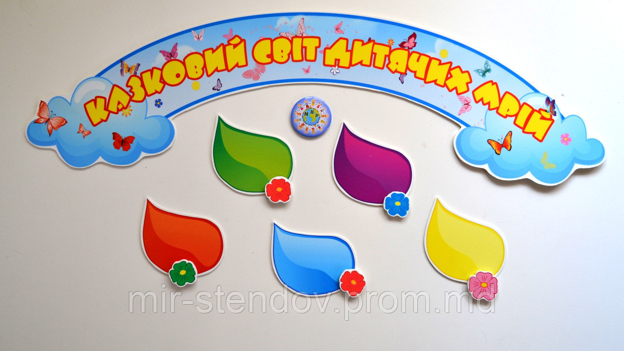 Стенд для выставки рисунков Капли, фото 1