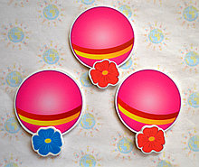 Магнитный стенд для крепления рисунка Мячик розовый