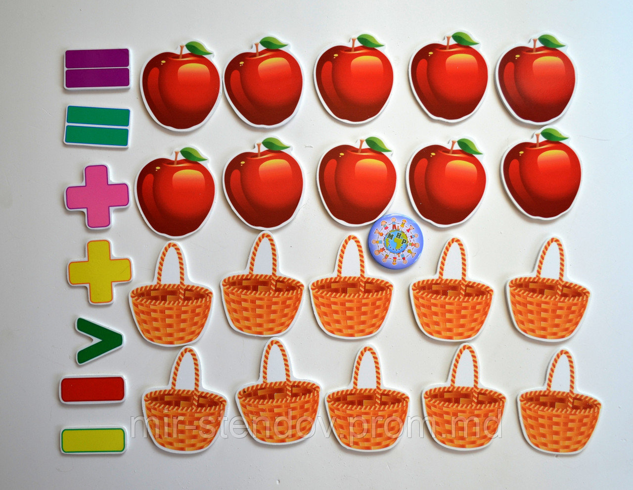Магнитная математика Яблоки и корзинки, фото 1