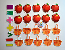 Магнитная математика Яблоки и корзинки