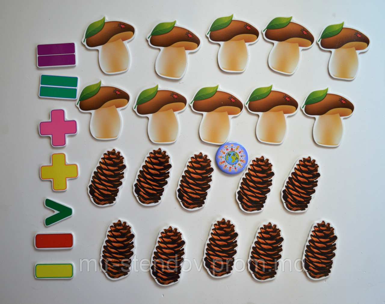Магнитная математика Грибы и шишки, фото 1