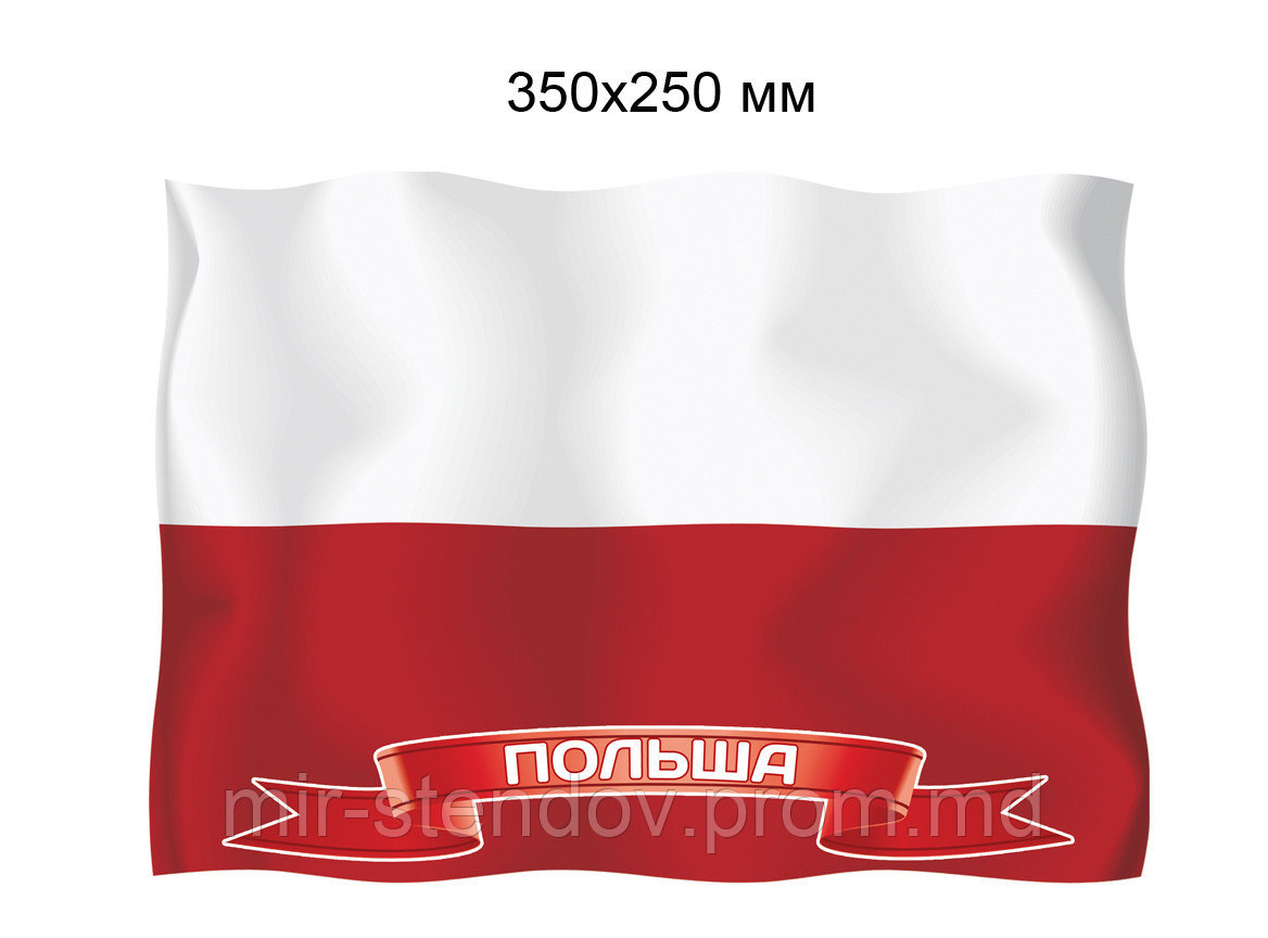 Флаг Польши. Пластиковый стенд - фото 1 - id-p4433587