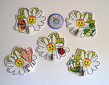 Держатель рисунков с прищепкой Ромашка