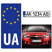 Наклейка на номер автомобиля Евросоюз