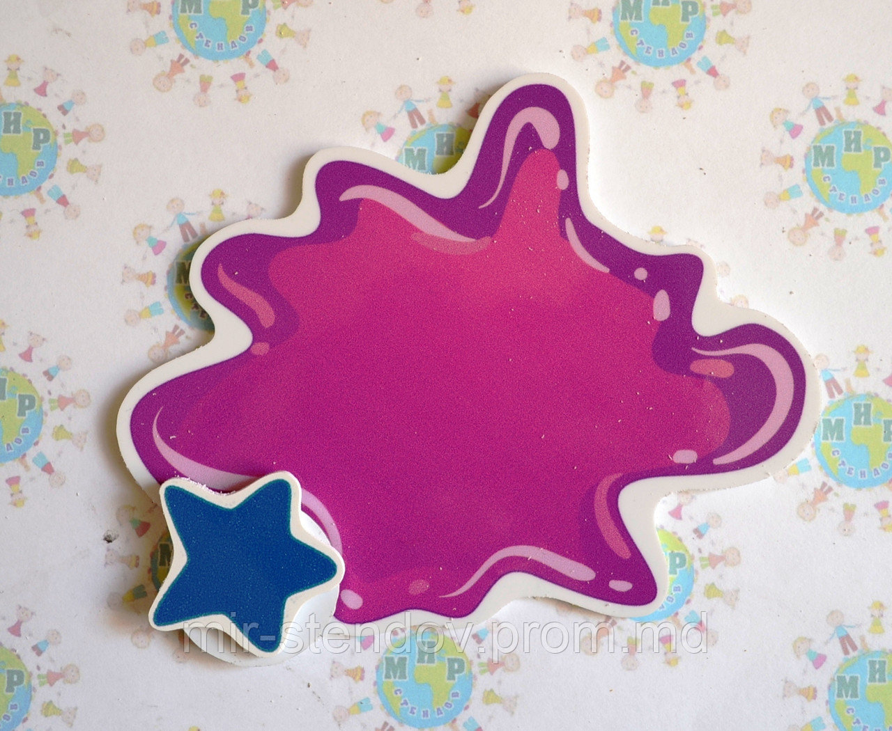 Магнитный стенд для крепления рисунка Клякса Фиолетовый - фото 1 - id-p4434747