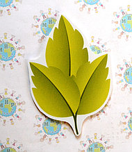 Листочек Зелёный. Фигурка для магнитной доски