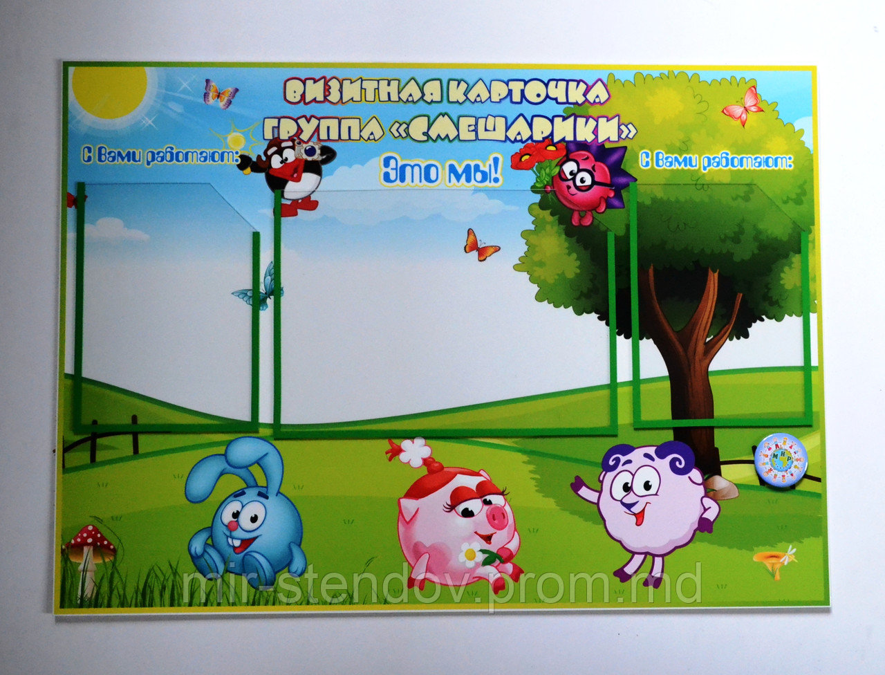 Стенд Визитная карточка группы Смешарики, фото 1