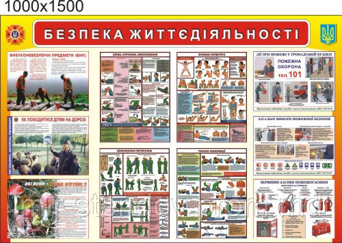 Уголок безопасности, стенд для школы, фото 1