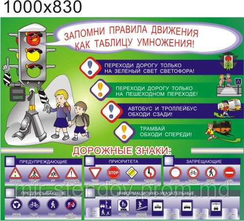 Стенд Запомни правила дорожного движения, фото 1