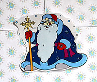 Наклейка для окон Дед Мороз
