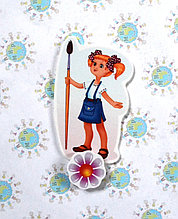 Магнитный стенд для крепления рисунка Художница