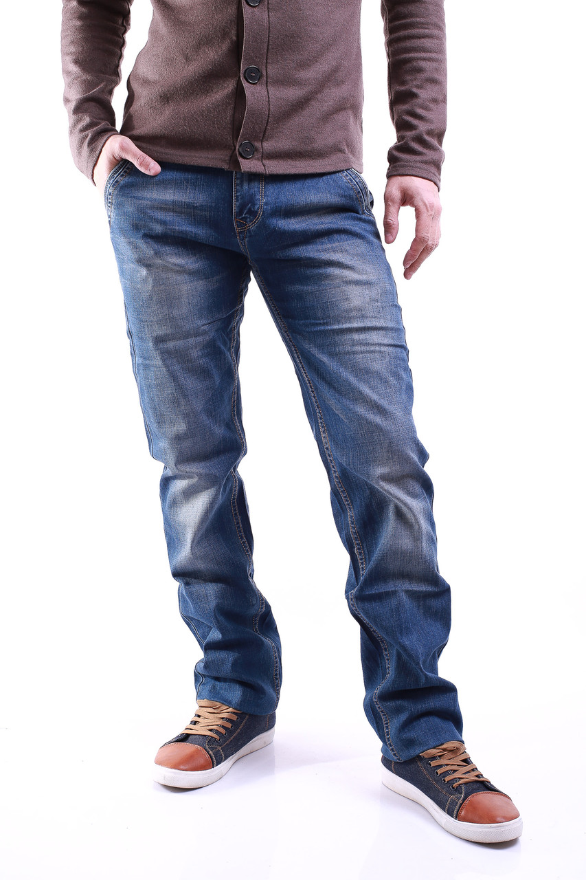 Прямые мужские джинсы 76012 - фото 1 - id-p4442669