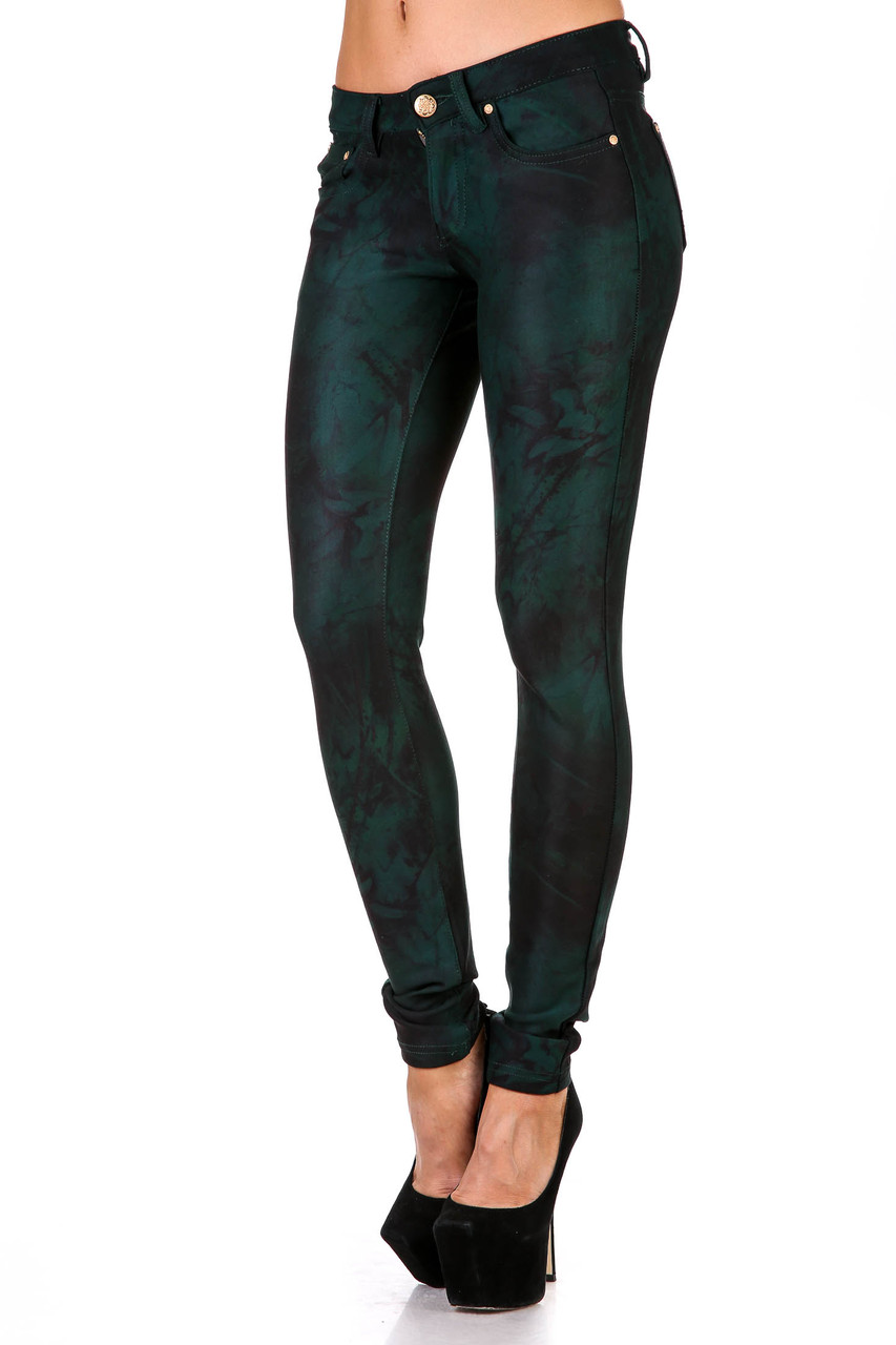 Брюки женские темно-зеленые S.D. Jeans DL008B (6 ед. 25-30) - фото 1 - id-p4456559