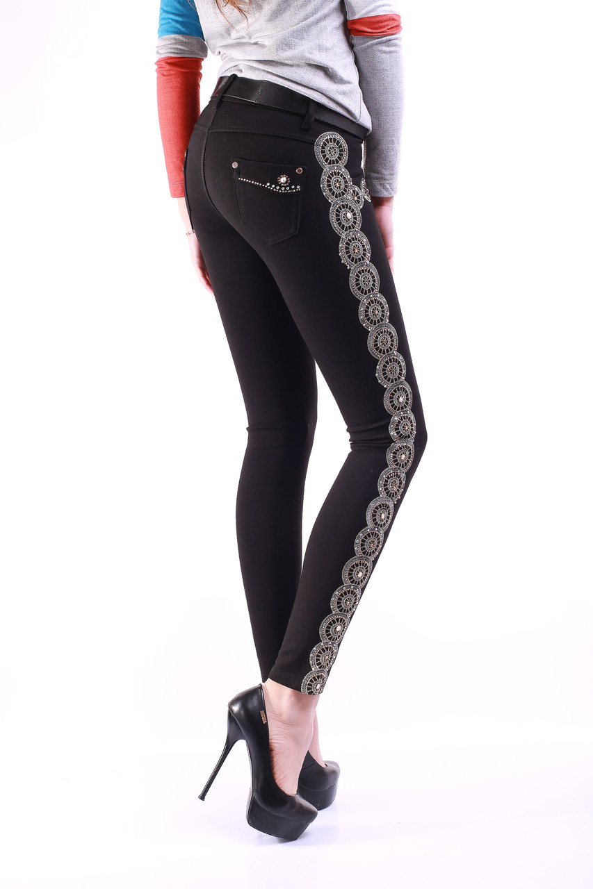 Чёрные женские джинсы 6384 (25-29) - фото 1 - id-p4458104