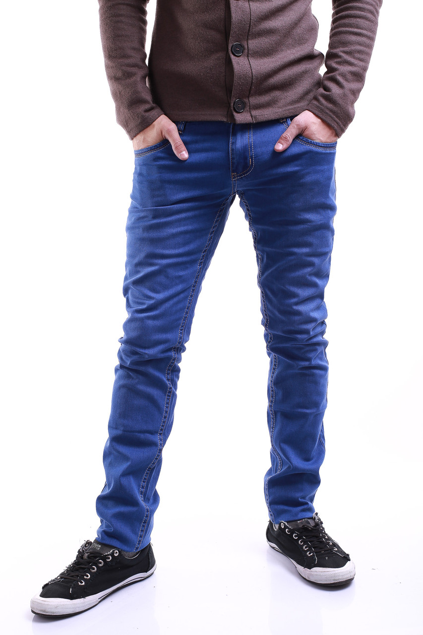 Яркие джинсы мужские 23182 (28-34 молодежные размеры) LS - фото 1 - id-p4460831