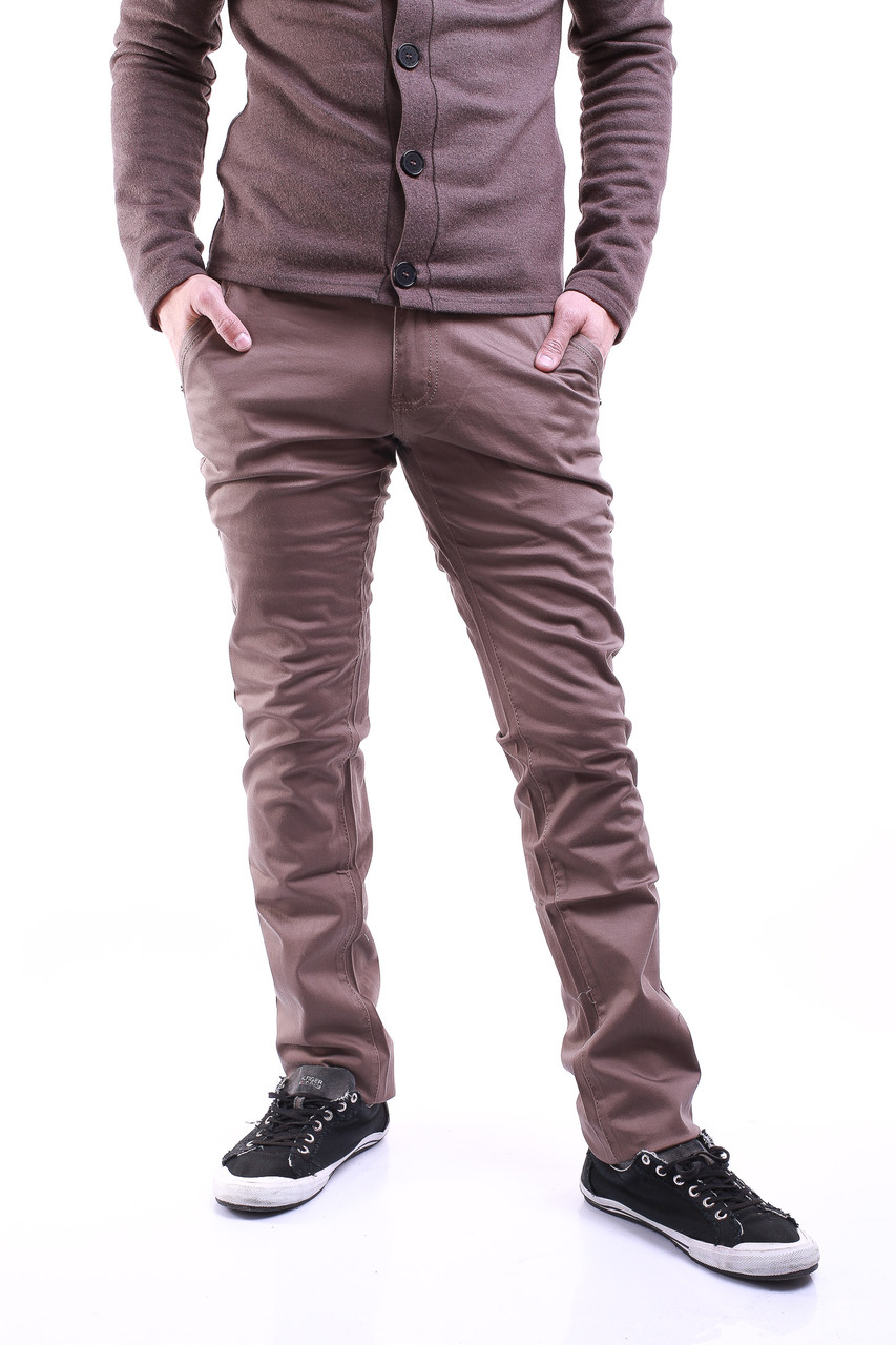 Бежевые мужские брюки 33237 (28-34 молодежные размеры) LS - фото 1 - id-p4462944