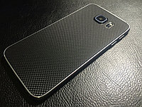 Декоративная защитная пленка для Samsung Galaxy S6 микро карбон черный