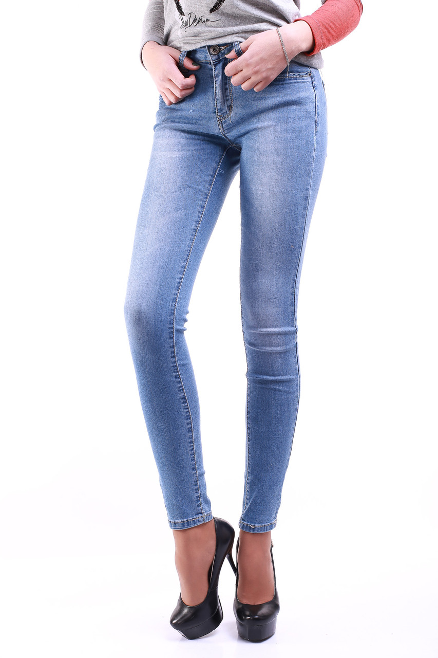 Женские джинсы узкие 1101 (31-42) Shiny Design - фото 1 - id-p4467565