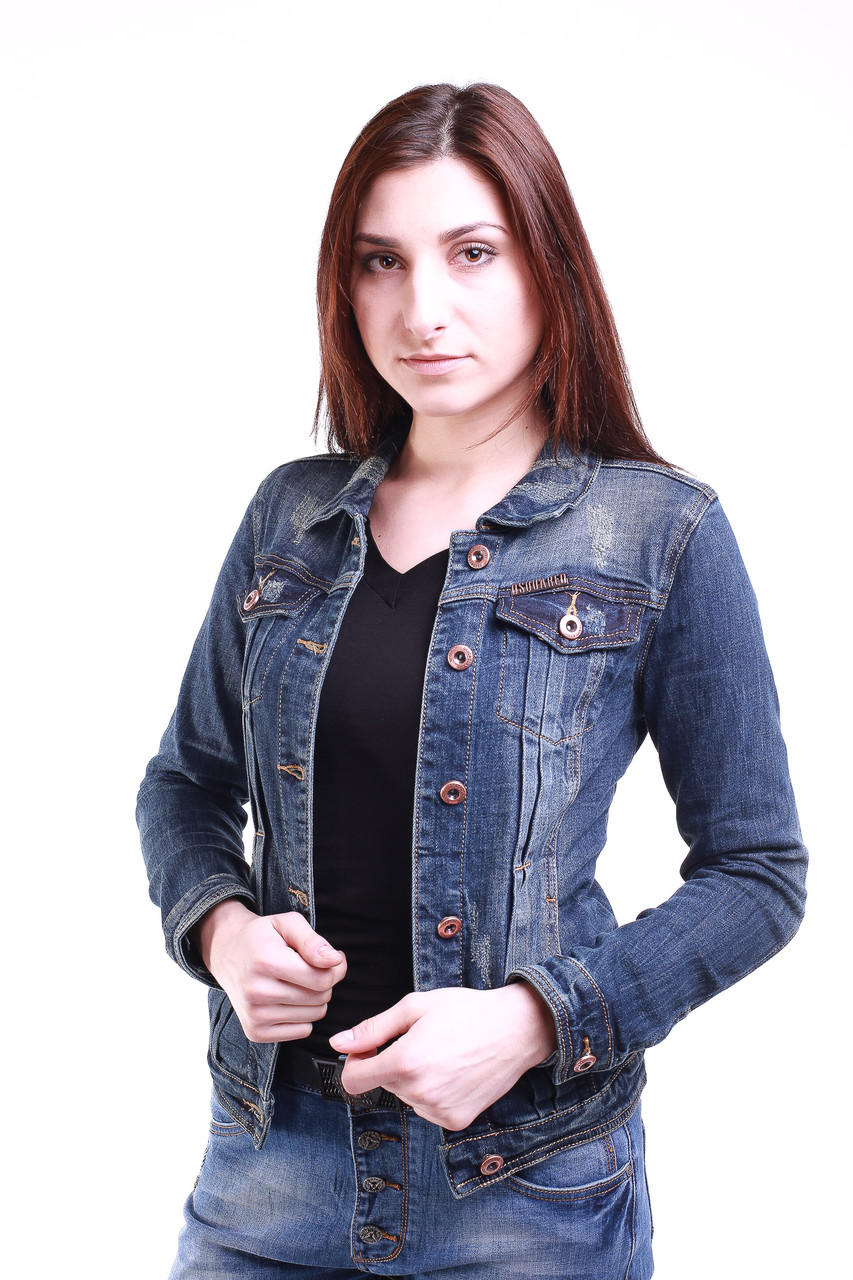 Женская джинсовая куртка 1013 (S-2XL) Dimoni - фото 1 - id-p4471593