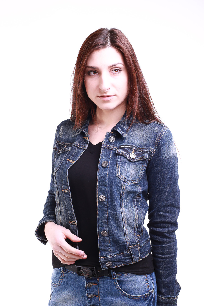 Женская джинсовая куртка 1020 (S-2XL) Dimoni - фото 1 - id-p4471594