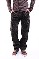 Мужские джинсы хаки 2096-9 (32-42 полубатал) Iteno