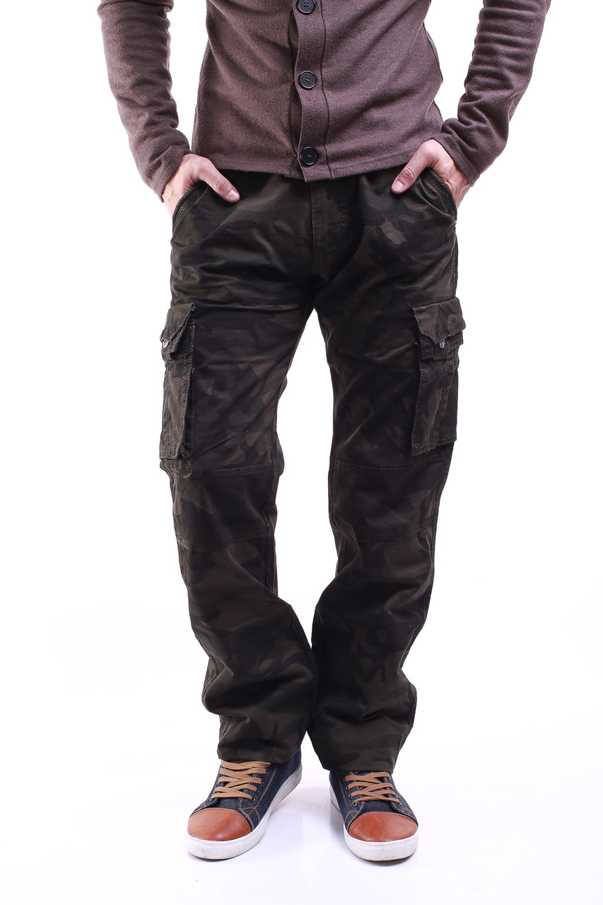 Мужские джинсы хаки 2096-9 (32-42 полубатал) Iteno - фото 1 - id-p4474073