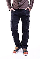 Мужские тёмно-синие брюки 8813-8 (30-38) Iteno