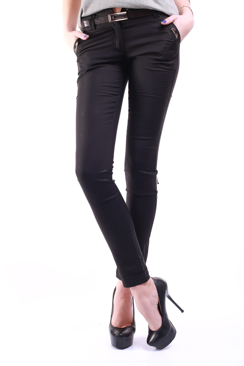 Черные джинсы женские 0967 (36-46) Yinggloxiang - фото 1 - id-p4474486