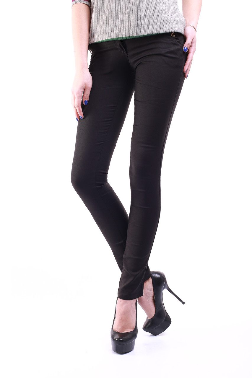 Чёрные женские брюки 0970 (36-46) Yinggloxiang - фото 1 - id-p4474533
