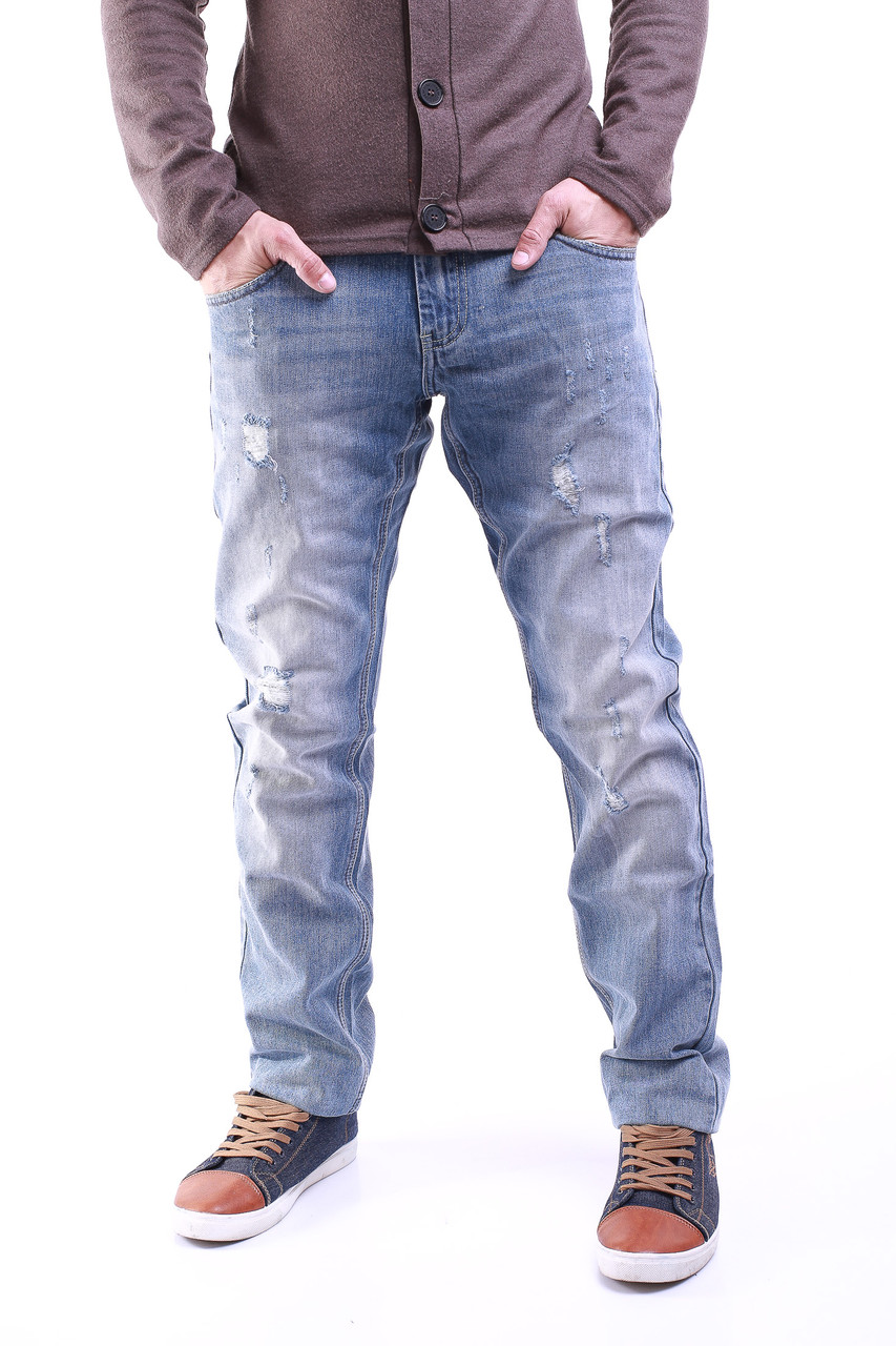 Рваные мужские джинсы 43305 (30-36) Falconi - фото 1 - id-p4475016