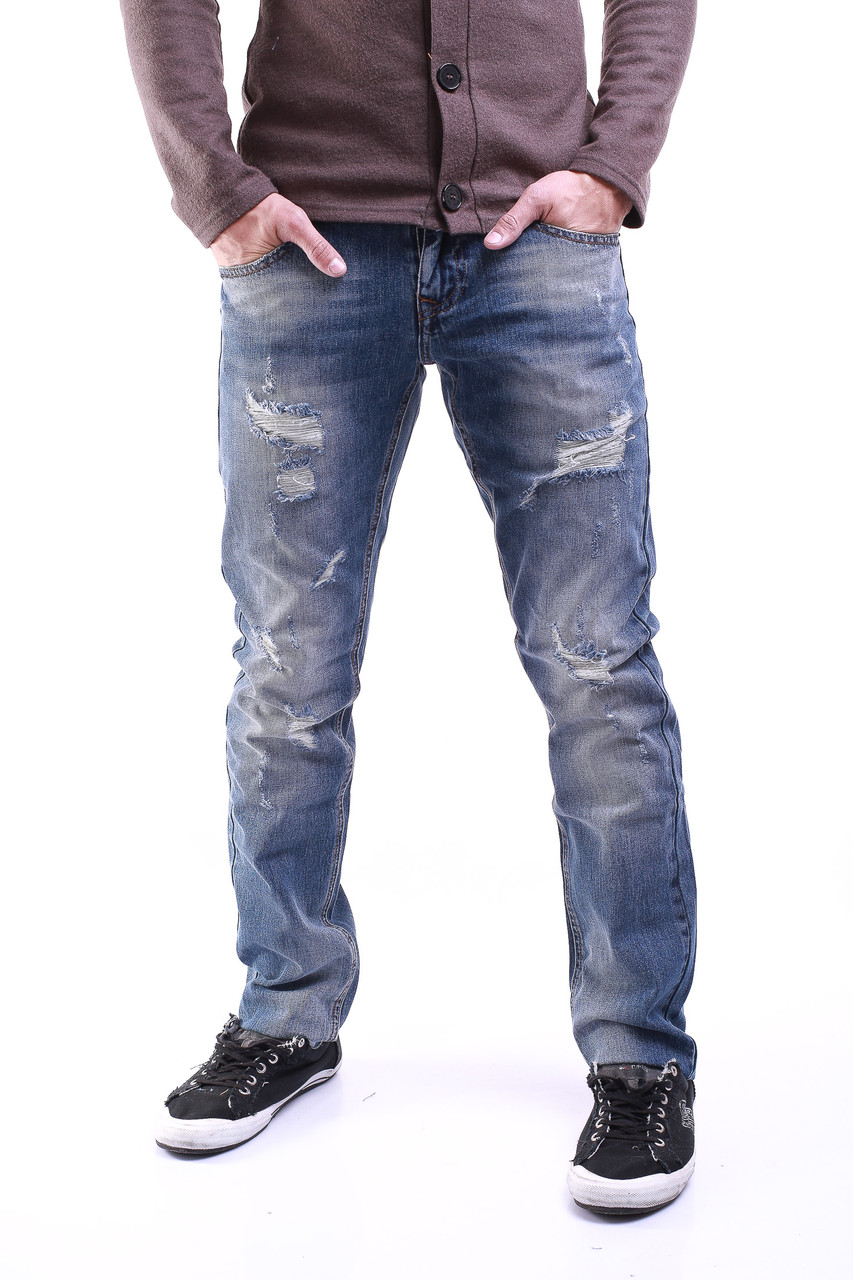 Рваные джинсы мужские 43303 (29-36) Franco Marela - фото 1 - id-p4475029