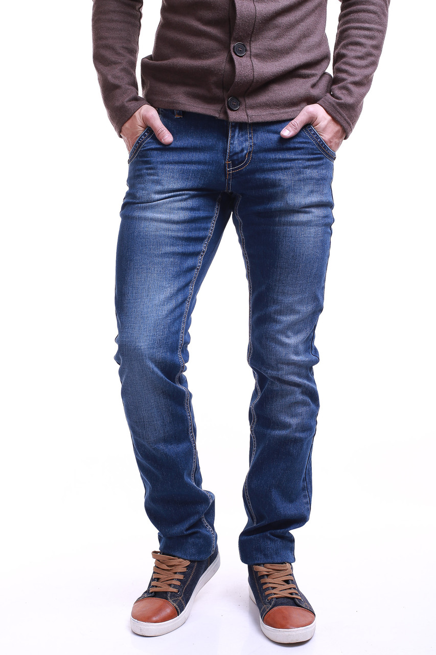 Молодёжные зауженные джинсы 0117 (28-34 молодежные размеры) Fangsida - фото 1 - id-p4476841