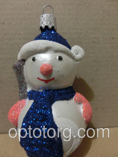 Новогодние игрушки на елку снеговик 10*6 - фото 1 - id-p4483674
