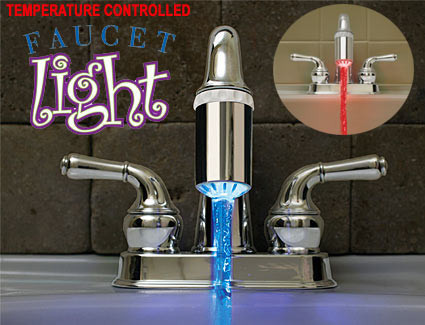 Светодиодная насадка для крана устройство для подсветки воды Led Faucet Light (Фасет Лайт) - фото 1 - id-p4506049