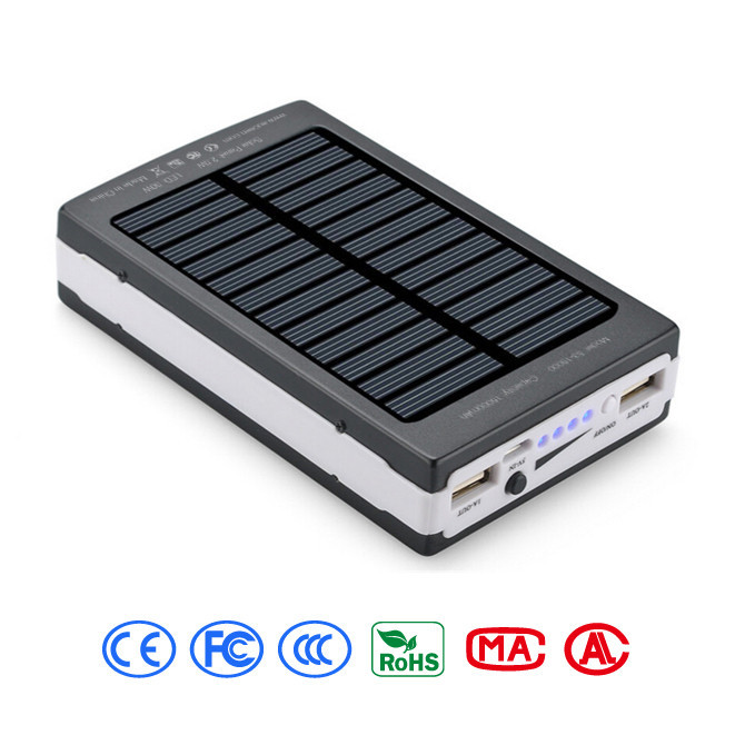 Портативное зарядное устройство Power Bank SOLAR 15000ma на солнечной батарее - фото 1 - id-p4506488