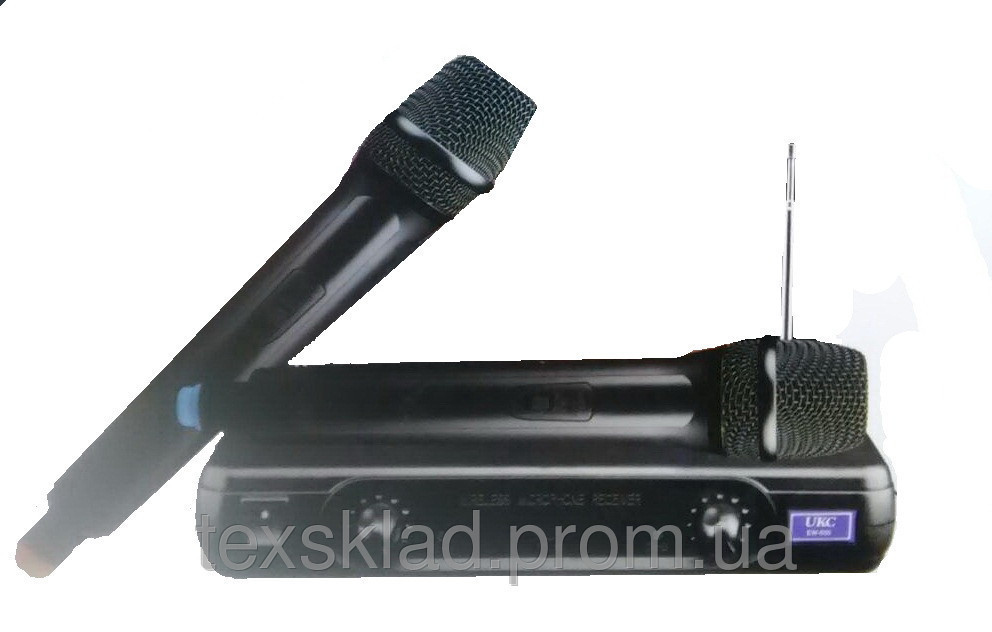 Комплект из двух ручных радиомикрофонов UKC-500 для караоке - фото 1 - id-p4506490