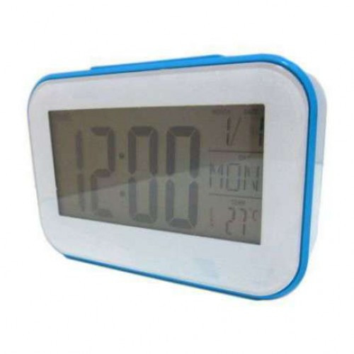 Часы будильник термометр календарь 2620 Blue. - фото 1 - id-p4507284