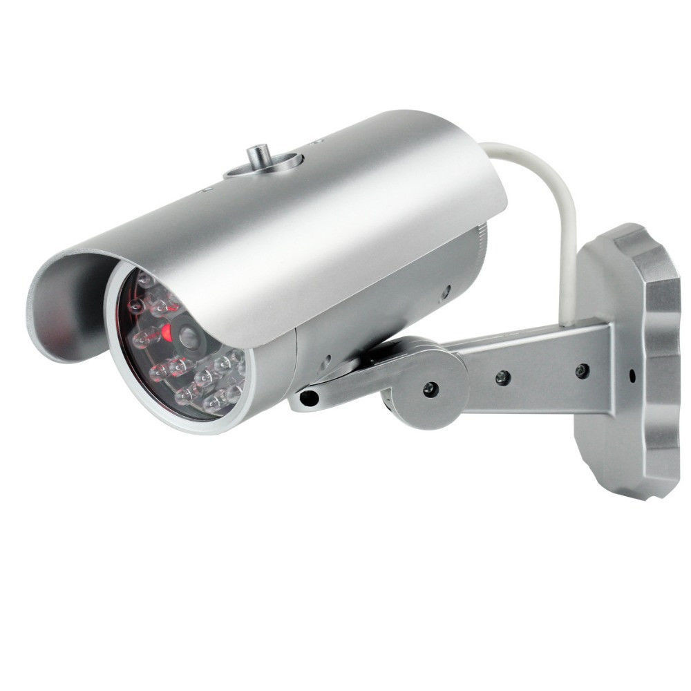 Камера видеонаблюдения муляж, видеокамера обманка Security Camera Dummy (18 светодиодных лампы) - фото 1 - id-p4507334