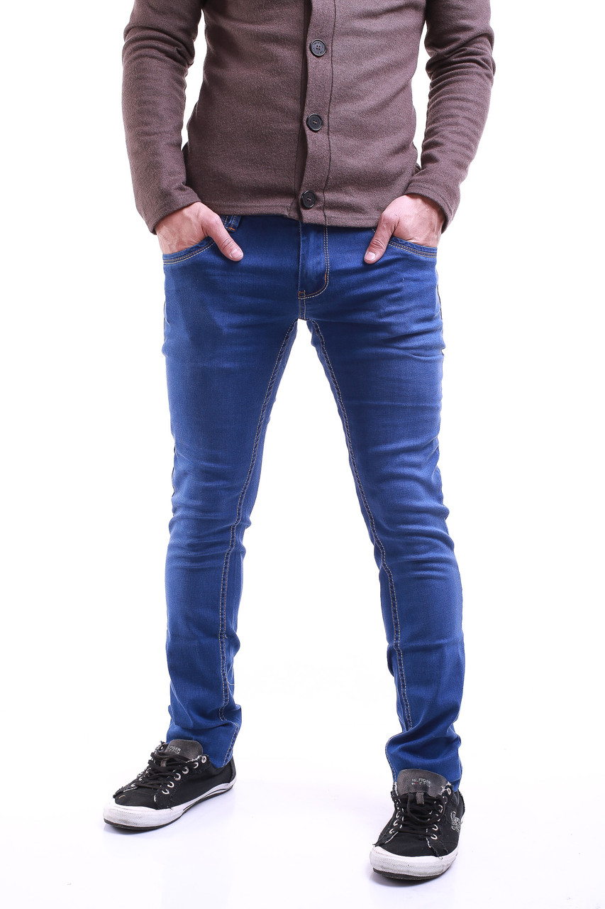 Синие молодёжные джинсы 23192 (7ед. 28-34 молодёжка) LS - фото 1 - id-p4508615