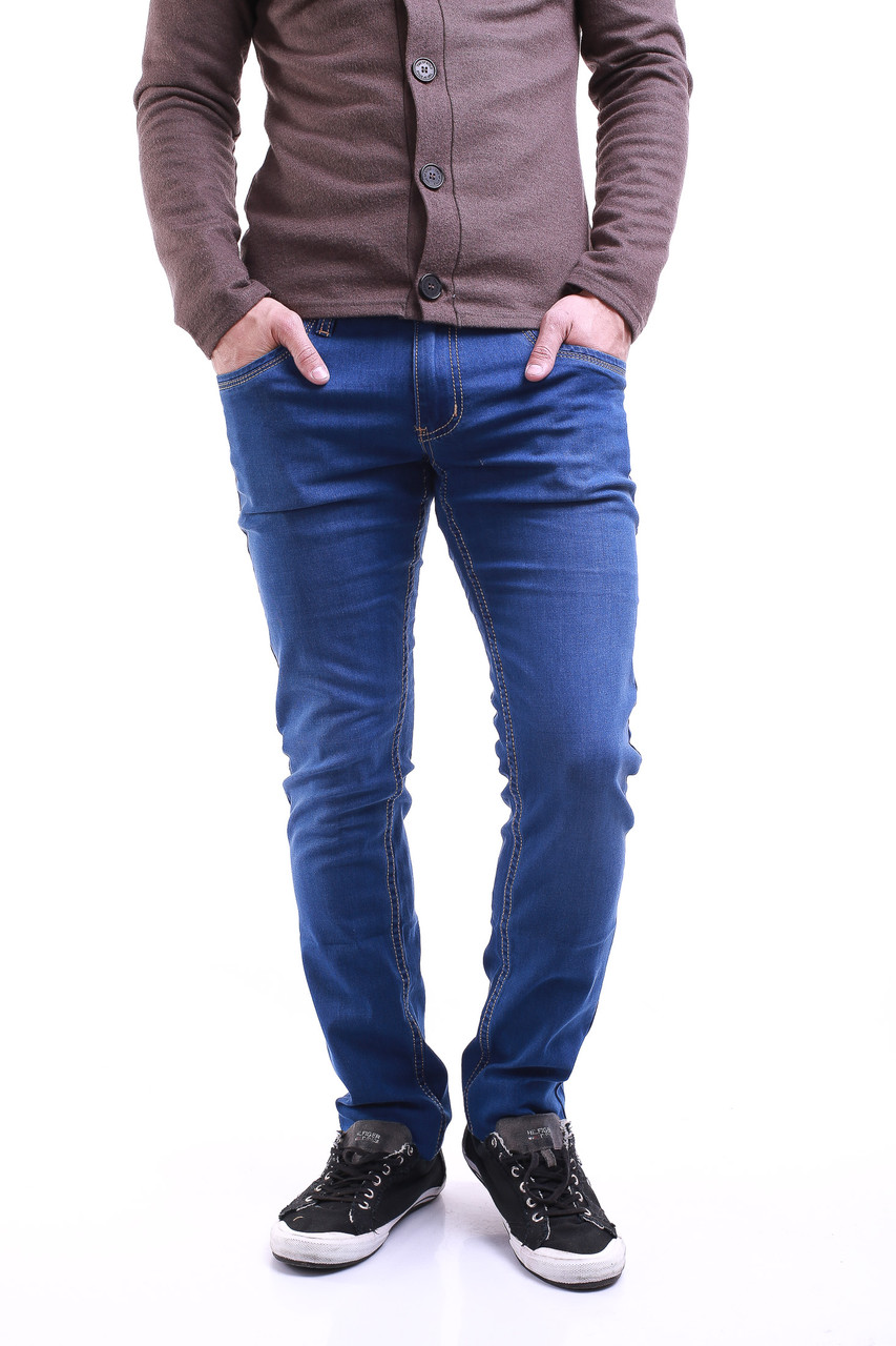 Синие молодёжные джинсы 23195 (7ед. 28-34) LS - фото 1 - id-p4508616