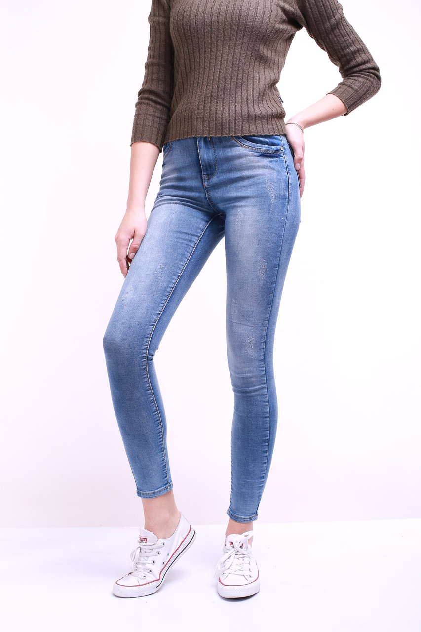Женские джинсы с тёркой 1223 (6 ед. 25-30) New Jeans - фото 1 - id-p4508669