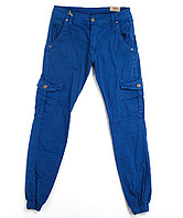 Мужские синие брюки с манжетом и карманами 0800-5 (29-36, 8 ед.) Quartz
