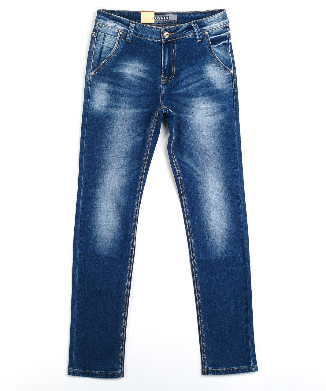 Приуженные синие мужские джинсы 0880 (30-38, 8 ед.) Long Li - фото 1 - id-p4509692