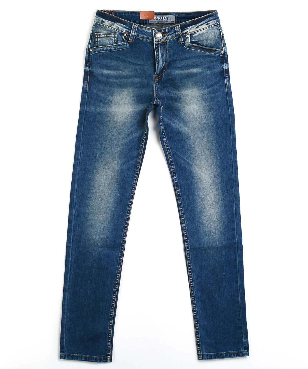 Приуженные синие мужские джинсы 0905 (30-38, 8 ед.) Long Li - фото 1 - id-p4509695
