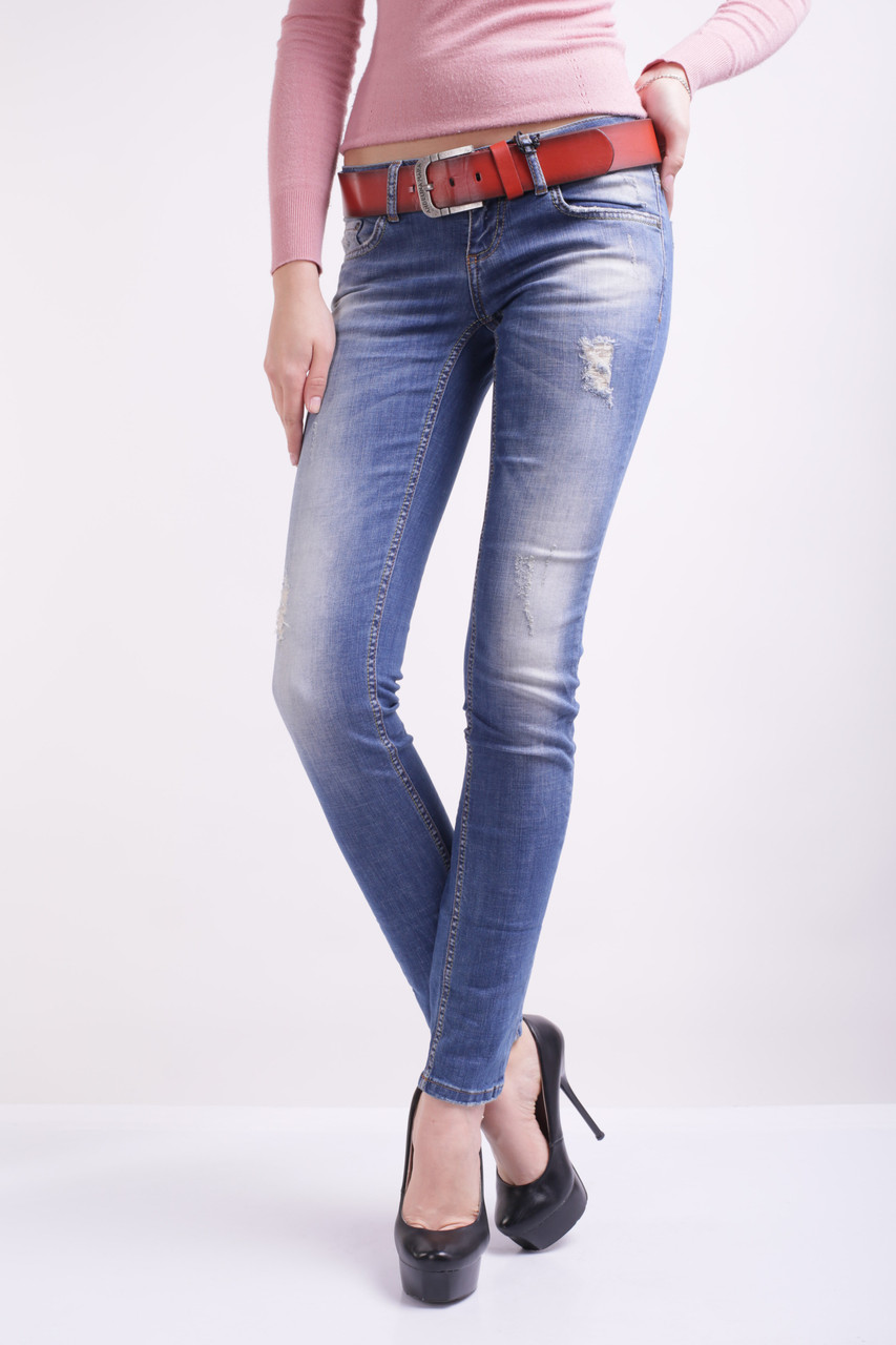 Рваные женские джинсы 1030-425 (25-30,6ед) Angelina Mara - фото 1 - id-p4509720