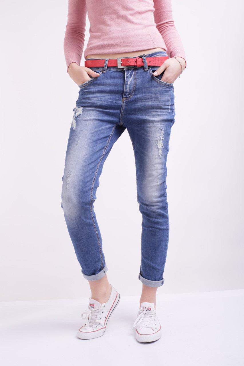 Boyfreind джинсы женские 1033-424 (27-32 полубатал, 6ед) Angelina Mara - фото 1 - id-p4509723