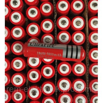 Аккумулятор Li-Ion Ultra Fire 3.7V 18650 (RED) 5800 mAh - фото 1 - id-p2030235