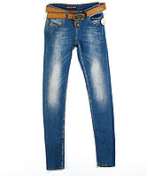 Женские джинсы коричневый ремень 3025 (25-30, 6ед) Martin Love