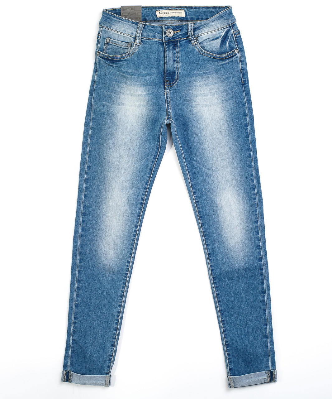Женские джинсы с подворотом 0369 (S-2Xl, 5 ед.) Герлс Дженерейшн - фото 1 - id-p4512671
