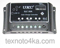 Контроллер заряда для солнечных батарей 12/24В 30A UKC SLC-30A